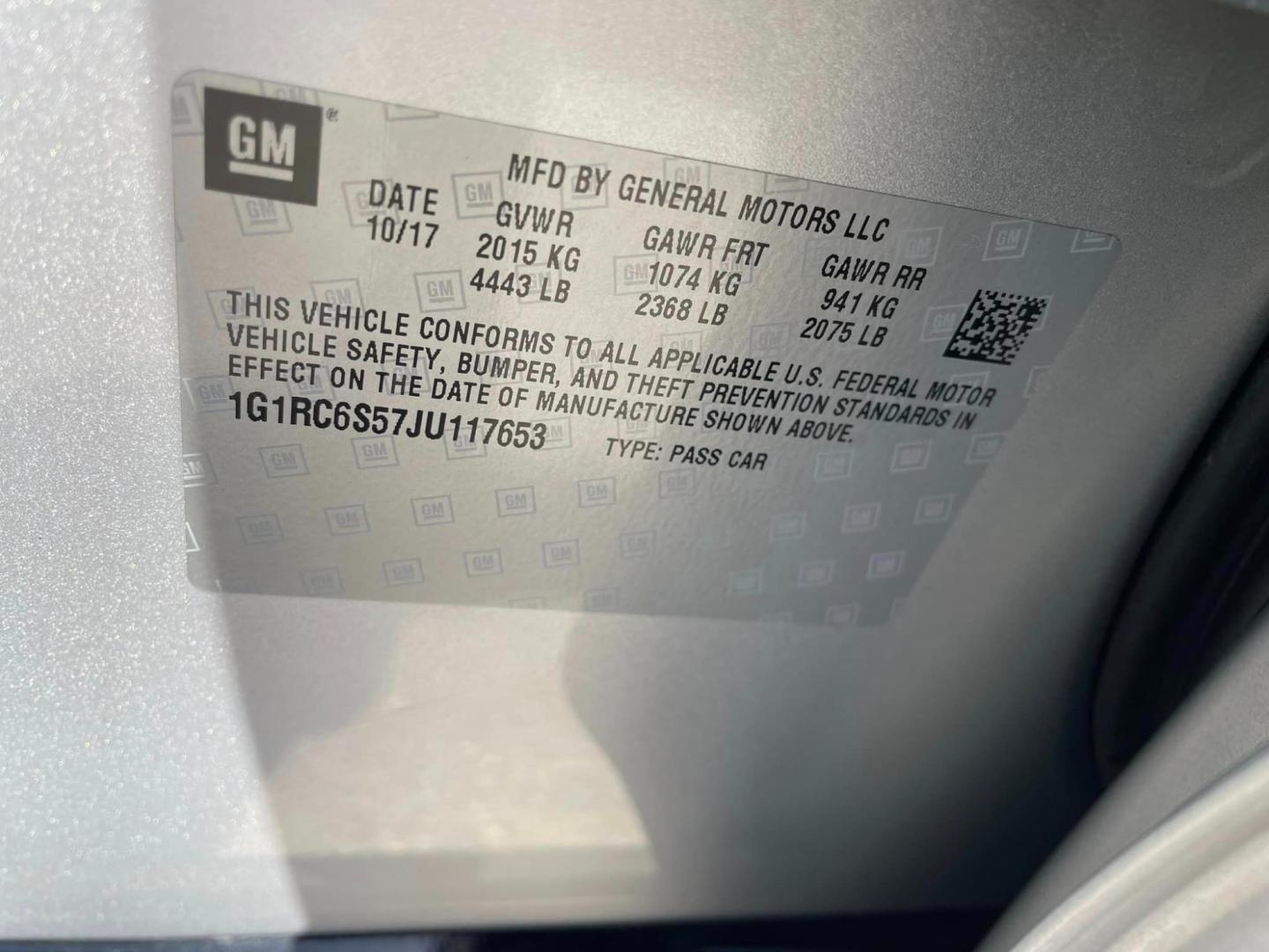 2018 SILVER /BLACK Chevrolet Volt LT (1G1RC6S57JU) with an 1.5L L4 DOHC 16V engine, CVT transmission, located at 744 E Miner Ave, Stockton, CA, 95202, (209) 944-5770, 37.956863, -121.282082 - PLUS TAXES AND FEES - Photo#14
